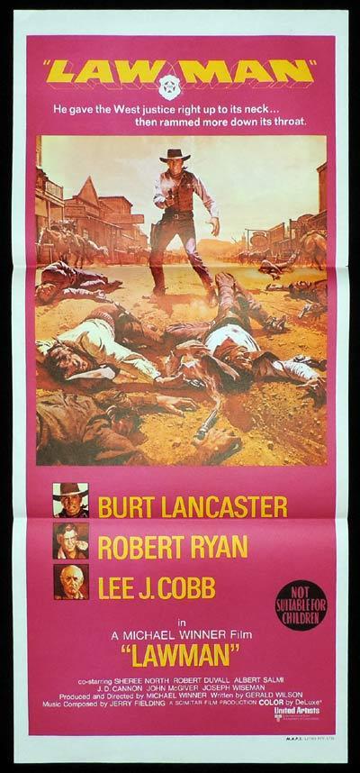 LAWMAN Daybill Movie Poster Burt Lancaster Western