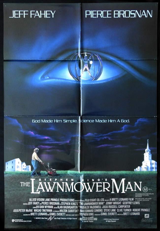 THE LAWNMOWER MAN Original One sheet Movie poster Pierce Brosnan