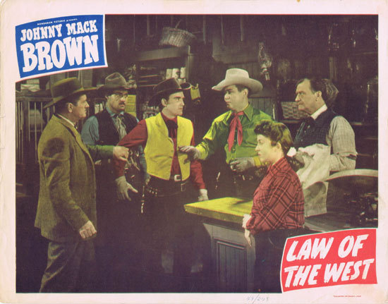 LAW OF THE WEST Lobby Card 6 Johnny Mack Brown