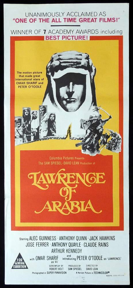 LAWRENCE OF ARABIA 60sr Daybill Movie Poster Peter O’Toole