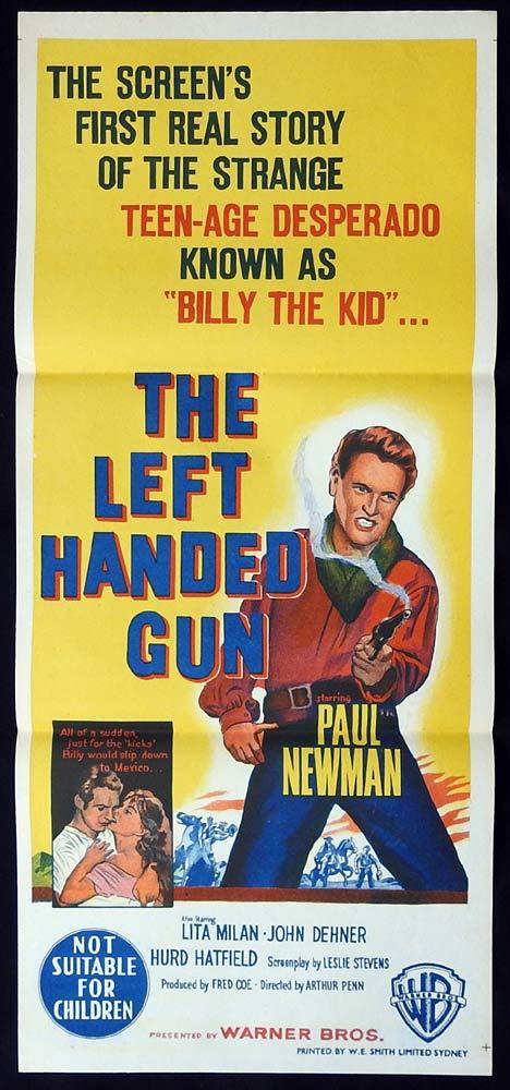 THE LEFT HANDED GUN Original Daybill Movie Poster Paul Newman