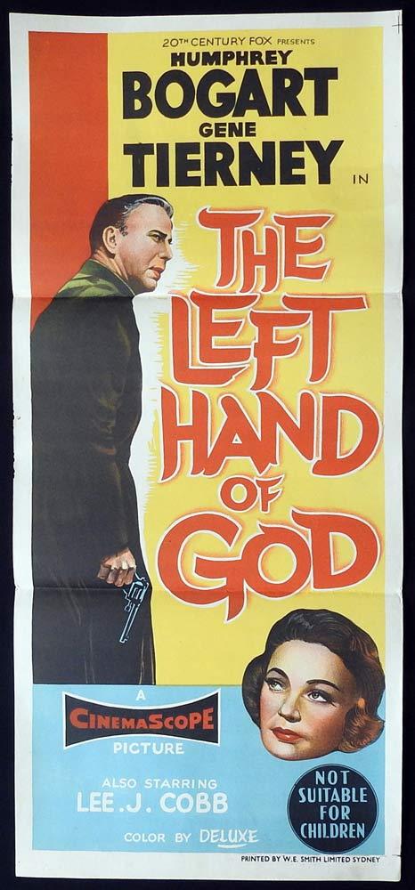 THE LEFT HAND OF GOD Original Daybill Movie Poster Humphrey Bogart