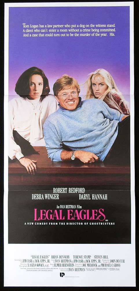 LEGAL EAGLES Orignal Daybill Movie poster Robert Redford Darryl Hannah