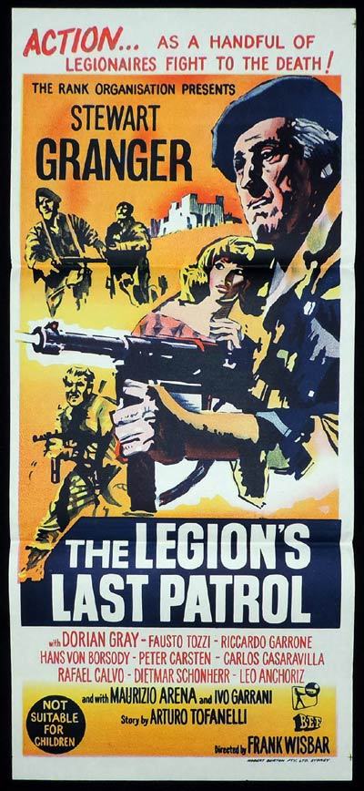 THE LEGION’S LAST PATROL Daybill Movie poster Stewart Granger Dorian Gray