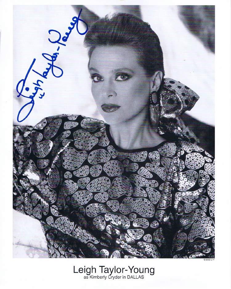 LEIGH TAYLOR YOUNG Autograph 8 x 10 Photo from DALLAS TV series