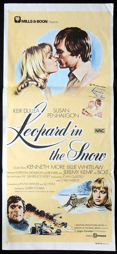 LEOPARD IN THE SNOW Daybill Movie Poster Keir Dullea Susan Penhaligon Kenneth More
