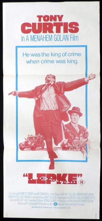 LEPKE Daybill Movie poster Tony Curtis Gangster