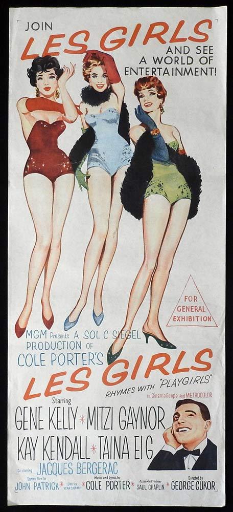 LES GIRLS Original Daybill Movie Poster Mitzi Gaynor Gene Kelly