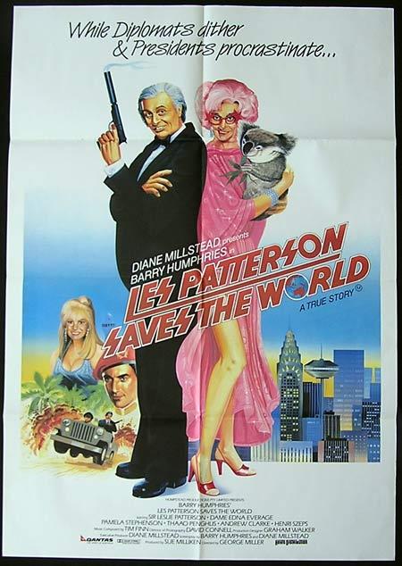 LES PATTERSON SAVES THE WORLD ’87-Dame Edna-One sheet poster