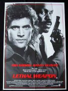 LETHAL WEAPON '87-Mel Gibson-Danny Glover One sht