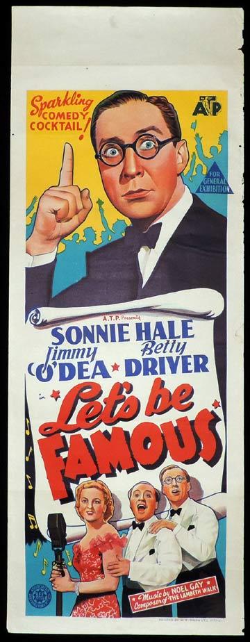 LET’S BE FAMOUS Long Daybill Movie Poster 1939 Ealing Studios