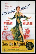 LET'S DO IT AGAIN Original One sheet Movie Poster Jane Wyman Ray Milland Aldo Ray