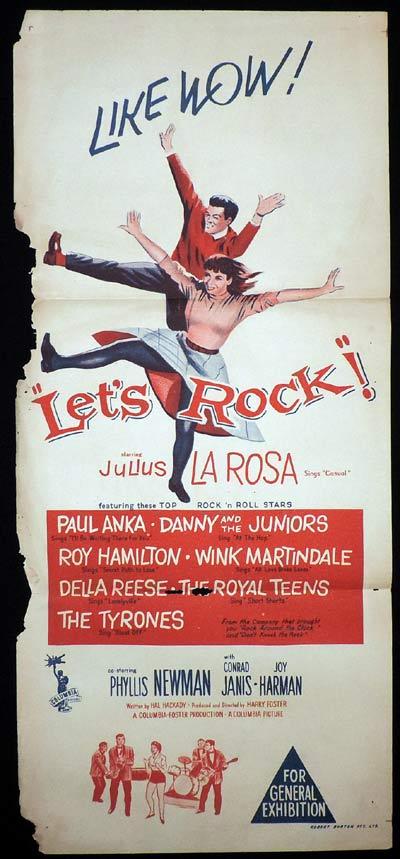LET’S ROCK Daybill Movie Poster Paul Anka Della Reese