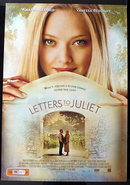 LETTERS TO JULIET Movie poster 2010 Amanda Seyfried