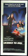 LICENCE TO KILL 1987 James Bond Australian LINEN BACKED Daybill Movie poster