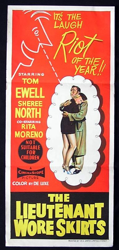 THE LIEUTENANT WORE SKIRTS Daybill Movie Poster Tom Ewell Sheree North