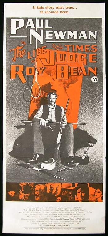 LIFE AND TIMES OF JUDGE ROY BEAN ’72 Paul Newman RARE Movie Poster