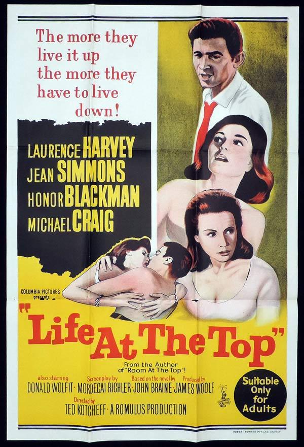 LIFE AT THE TOP One Sheet Movie Poster Lawrence Harvey