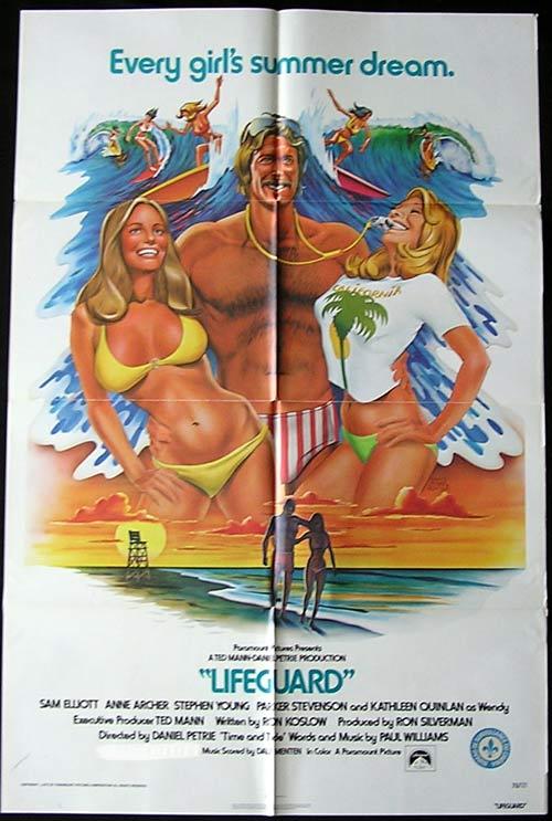 LIFEGUARD Original One sheet Movie poster Sam Elliott SURFING Anne Archer