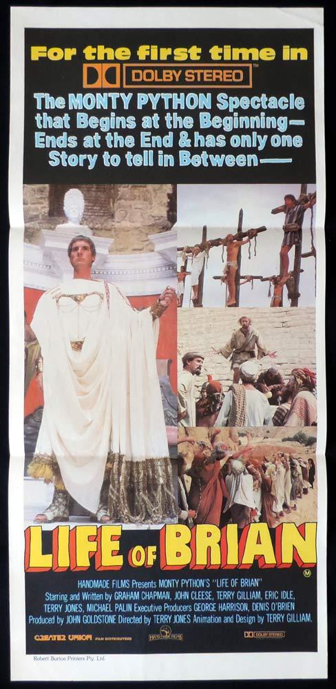 MONTY PYTHON’S THE LIFE OF BRIAN Daybill Movie Poster Dolby 1983r