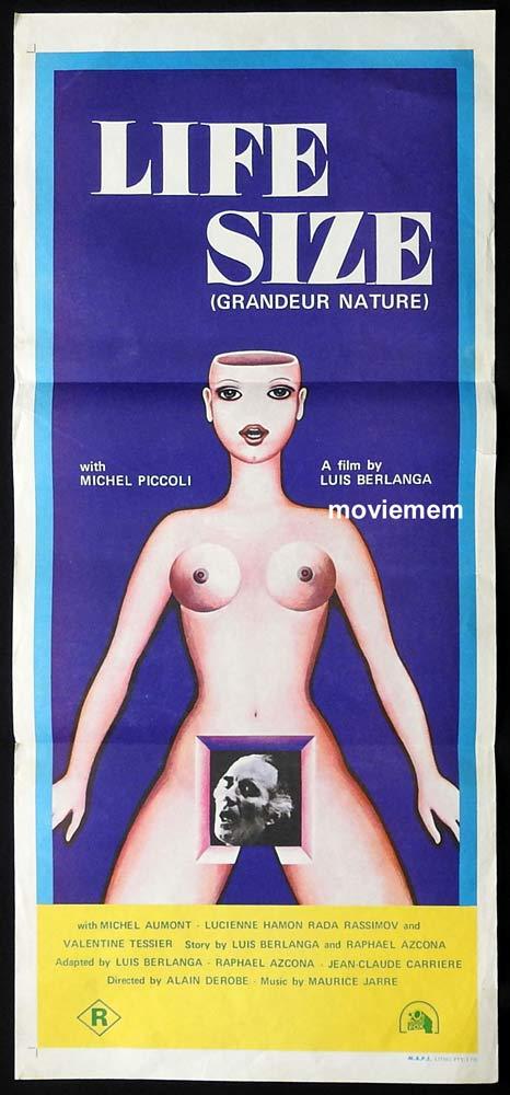 LIFE SIZE aka GRANDEUR NATURE Original Daybill Movie Poster Michel Piccoli Valentine Tessier