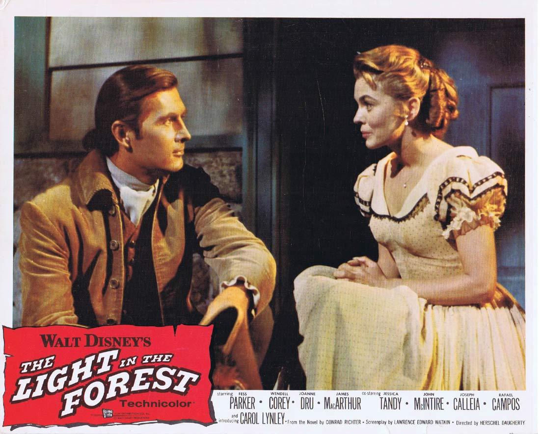 THE LIGHT IN THE FOREST Original Lobby Card Fess Parker