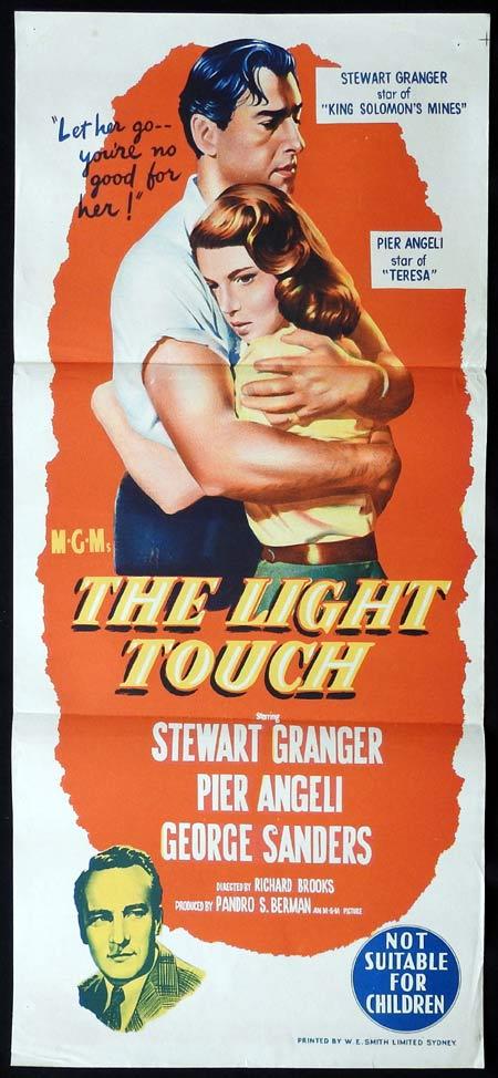THE LIGHT TOUCH Original Daybill Movie Poster Stewart Granger Pier Angeli George Sanders