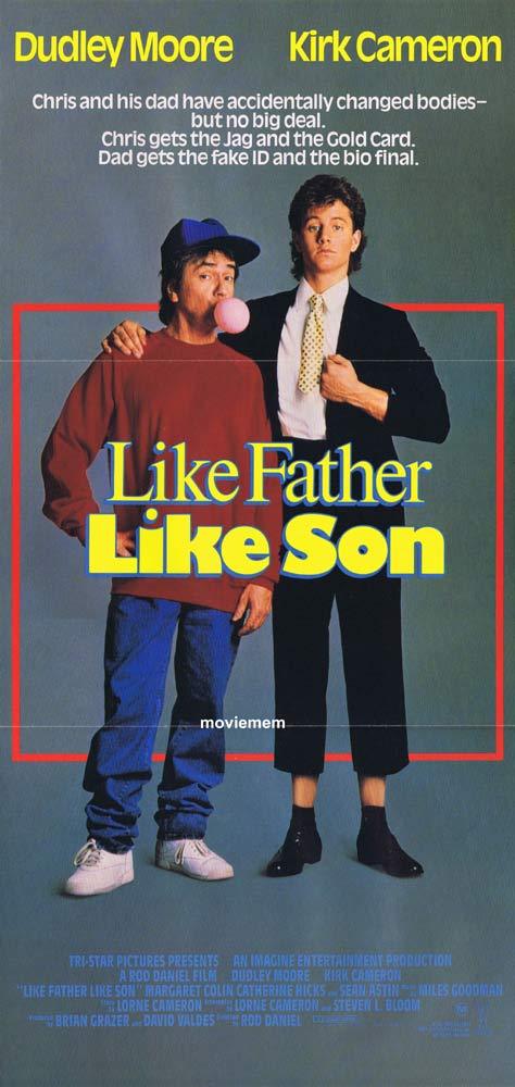 LIKE FATHER LIKE SON Original Daybill Movie poster DUDLEY MOORE Kirk Cameron