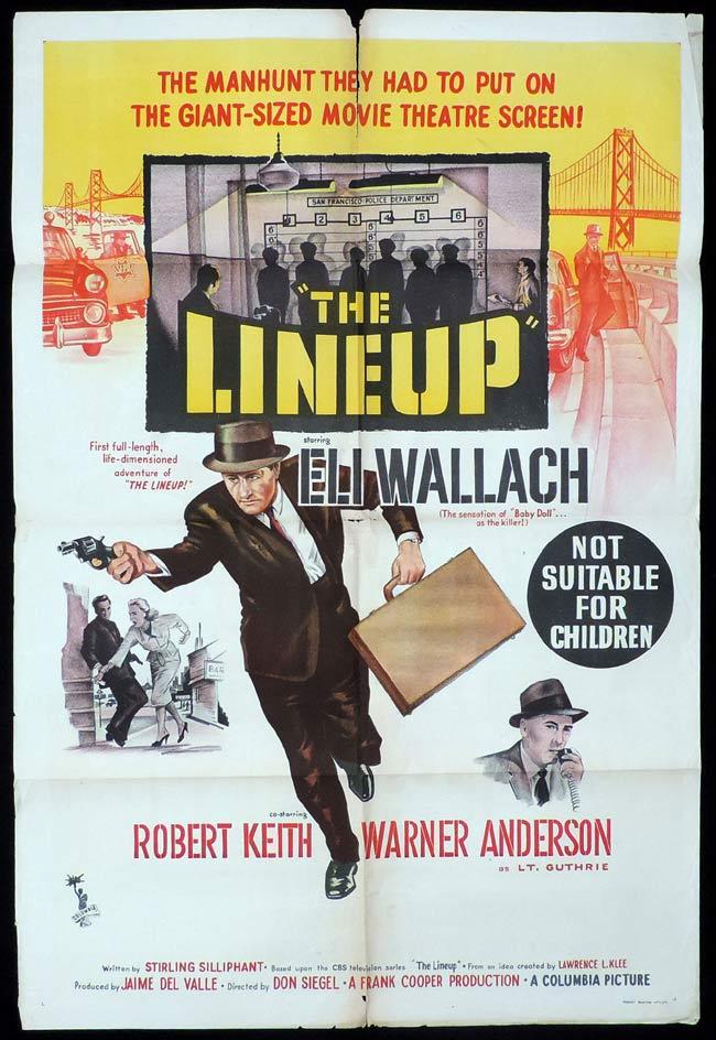THE LINEUP One Sheet Movie Poster FILM NOIR Eli Wallach
