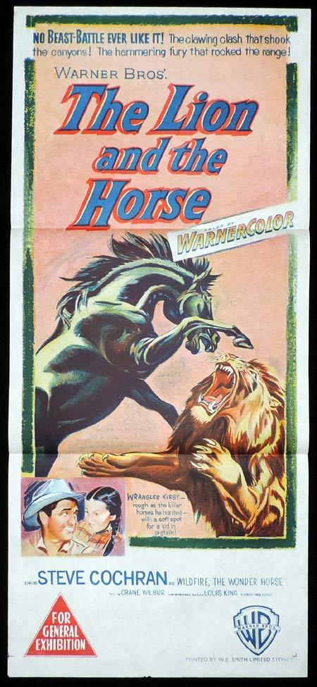 THE LION AND THE HORSE Original Daybill Movie Poster Steve Cochran