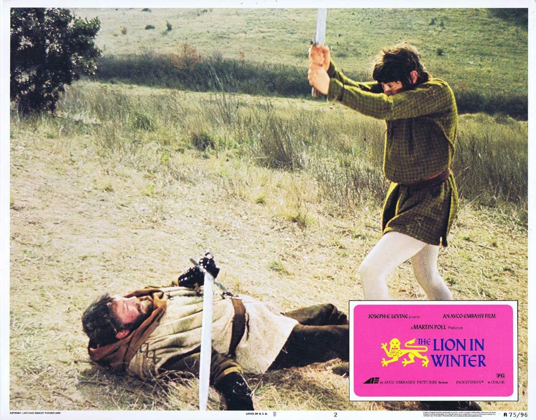 THE LION IN WINTER Original Lobby Card 2 Peter O’Toole Katharine Hepburn 1975r