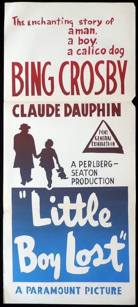 LITTLE BOY LOST Original Daybill Movie Poster Bing Crosby