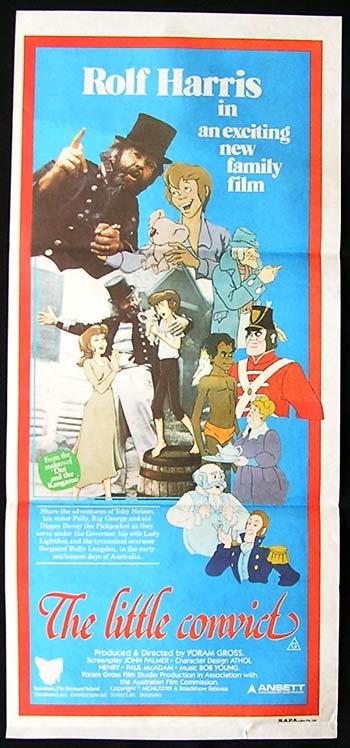 THE LITTLE CONVICT Original daybill Movie Poster Rolf Harris