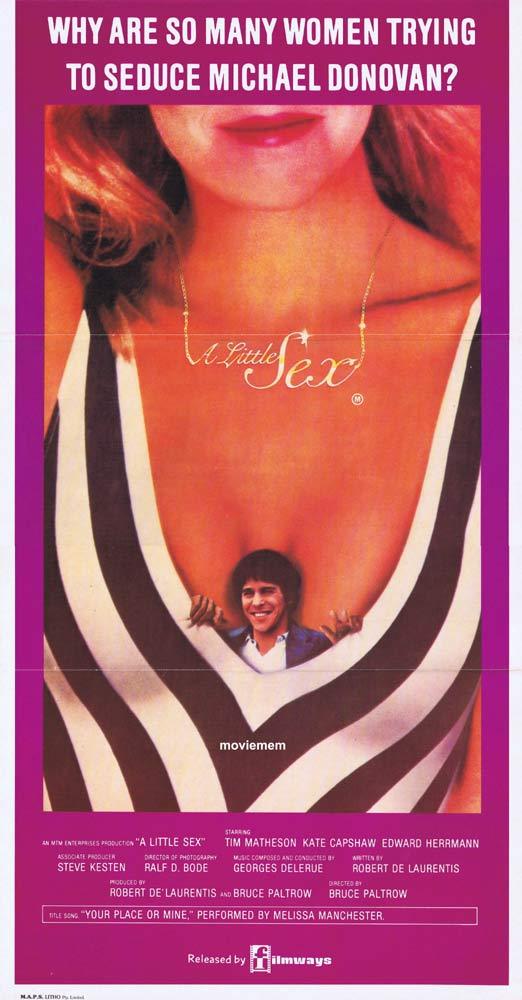 A LITTLE SEX Original Daybill Movie poster TIM MATHESON Kate Capshaw