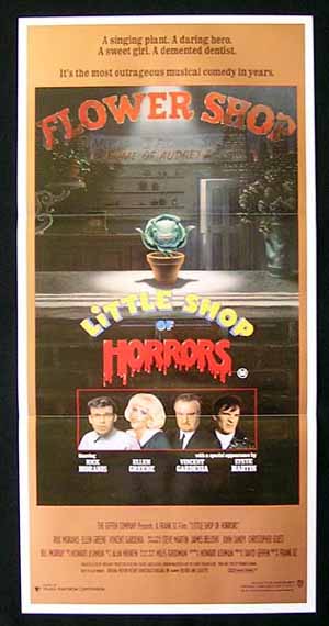 LITTLE SHOP OF HORRORS Original daybill Movie Poster Steve Martin Rick Moranis