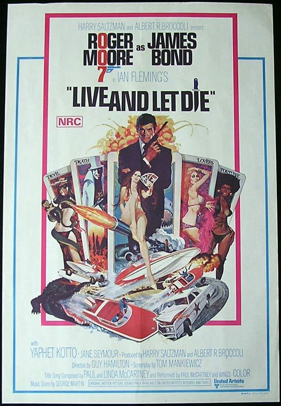 LIVE AND LET DIE ’73-James Bond-Connery-ORIGINAL poster