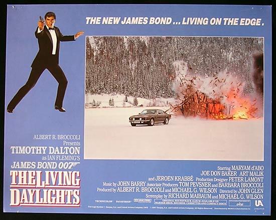 LIVING DAYLIGHTS, The ’87-James Bond RARE British Lobby Card #1