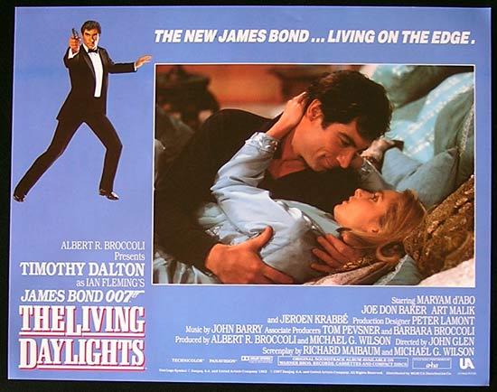 LIVING DAYLIGHTS, The ’87-James Bond RARE British Lobby Card #4