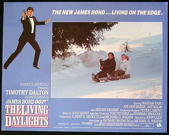 LIVING DAYLIGHTS, The ’87-James Bond RARE British Lobby Card #5