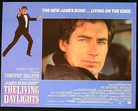 LIVING DAYLIGHTS, The ’87-James Bond RARE British Lobby Card #6