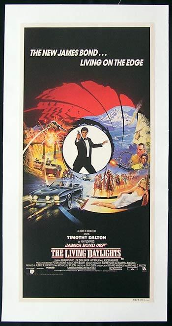 LIVING DAYLIGHTS, The ’87-James Bond RARE Linen Backed poster