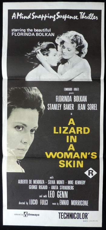 LIZARD IN A WOMAN’S SKIN Daybill Movie poster Stanley Baker Giallo