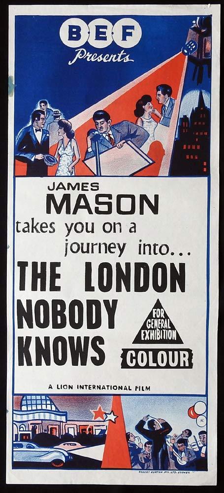 THE LONDON NOBODY KNOWS Original BEF  Daybill Movie Poster  James Mason