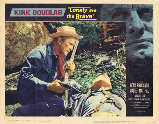 LONELY ARE THE BRAVE 1962 Kirk Douglas US Lobby Card 1