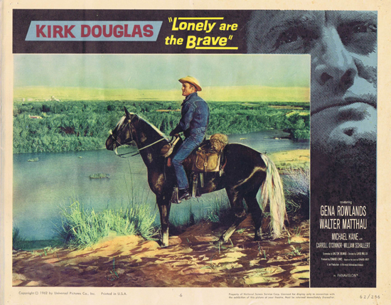 LONELY ARE THE BRAVE 1962 Kirk Douglas US Lobby Card 6