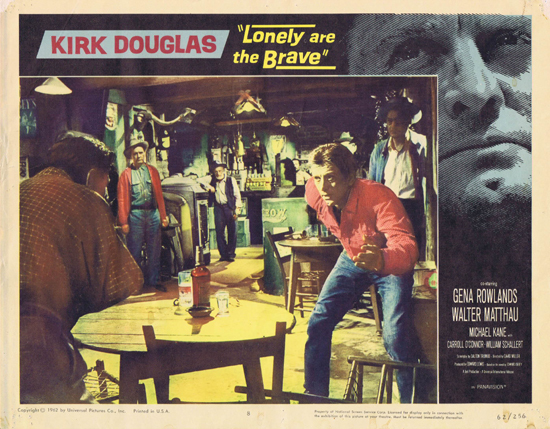 LONELY ARE THE BRAVE 1962 Kirk Douglas US Lobby Card 8