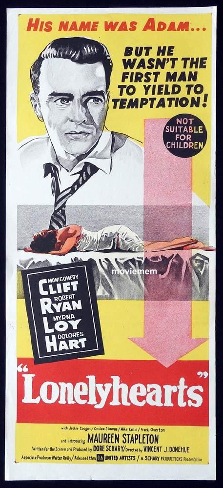 LONELYHEARTS Original Daybill Movie Poster Montgomery Clift Robert Ryan