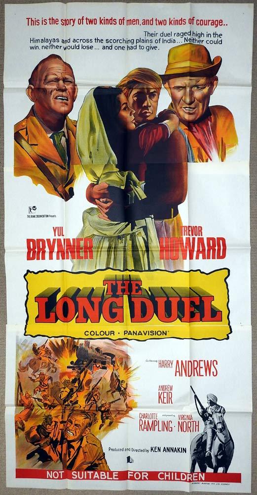 THE LONG DUEL Original 3 Sheet Movie Poster Trevor Howard Yul Brynner