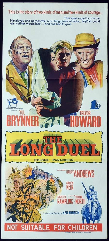 THE LONG DUEL Original Daybill Movie Poster Yul Brynner Trevor Howard