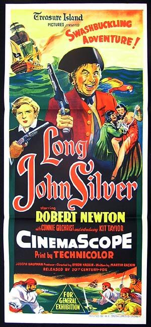 LONG JOHN SILVER Daybill Movie poster Robert Newton 1954